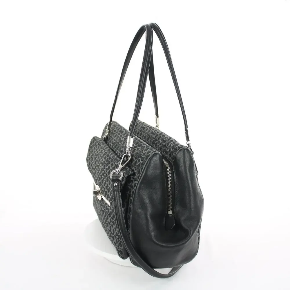 Coach Madison Madeline Black Silver Satchel Bag